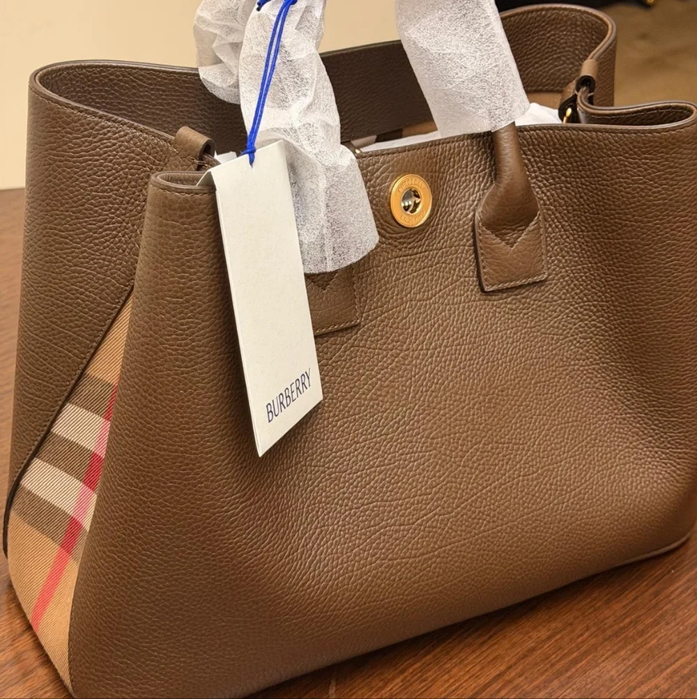 Burberry Medium Bermondsey Tote Ebony Brown | New With Tags | Authentic - Picture 1 of 8